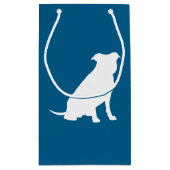 Pit Bull Baby shower Dog Pitbull Blue Boy Klein Cadeauzakje (Achterkant)