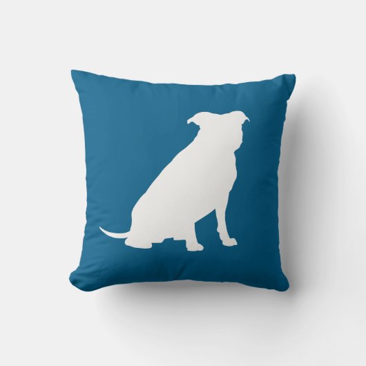 Pit Bull Baby shower Dog Pitbull Blue Boy Kussen (Voorkant)
