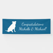 Pit Bull Baby shower Dog Pitbull Blue Boy Spandoek (Horizontaal)