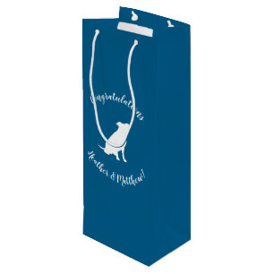 Pit Bull Baby shower Dog Pitbull Blue Boy Wijn Cadeautas