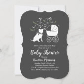 Pit Bull Baby shower Genderneutrale Pitbull Invita Kaart (Voorkant)