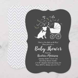 Pit Bull Baby shower Genderneutrale Pitbull Invita Kaart