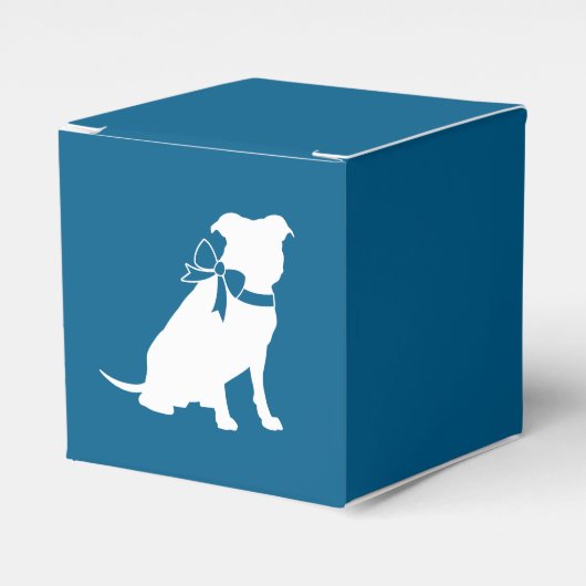 Pit Bull Baby shower Pitbull Dog Blue Boy Bedankdoosjes (Voorkant Zijde)