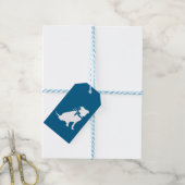 Pit Bull Baby shower Pitbull Dog Blue Boy Cadeaulabel (Met Touw)