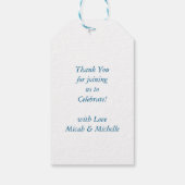 Pit Bull Baby shower Pitbull Dog Blue Boy Cadeaulabel (Achterkant)