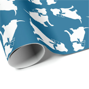 Pit Bull Baby shower Pitbull Dog Blue Boy Cadeaupapier