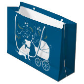 Pit Bull Baby shower Pitbull Dog Blue Boy Groot Cadeauzakje (Voorkant Gekanteld)