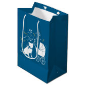 Pit Bull Baby shower Pitbull Dog Blue Boy Medium Cadeauzakje (Voorkant Gekanteld)