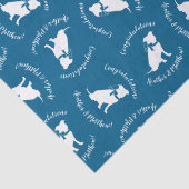 Pit Bull Baby shower Pitbull Dog Blue Boy Tissuepapier (Detail)