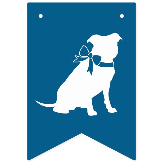 Pit Bull Baby shower Pitbull Dog Blue Boy Vlaggetjes (Tweede vlag)