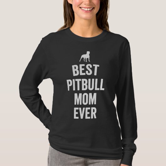 Pit Bull Beste Mam Ooit Lichte Honden T-shirt (Voorkant)