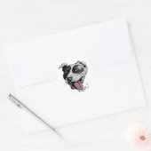 Pit Bull Big Dot Ronde Sticker (Envelop)