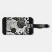 Pit Bull Black and White design  Bagagelabel (Achterkant horizontaal)