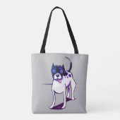 Pit Bull Black White APBT Tote Bag (Achterkant)