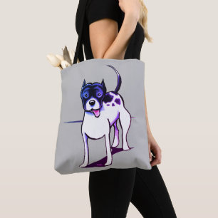 Pit Bull Black White APBT Tote Bag