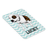  Pit Bull Blauwgroen Chevron Koelkast Magnet Magneet (Rechterzijde)