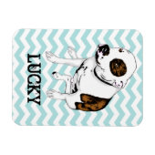  Pit Bull Blauwgroen Chevron Koelkast Magnet Magneet (Horizontaal)