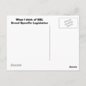 Pit Bull Briefkaart (Achterkant)