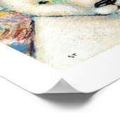 Pit bull bulldog kunst schilderij Brutus is Happy  Poster (Hoek)