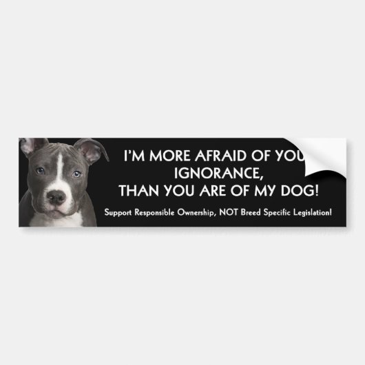Pit Bull Bumpersticker Anti-BSL (Voorkant)