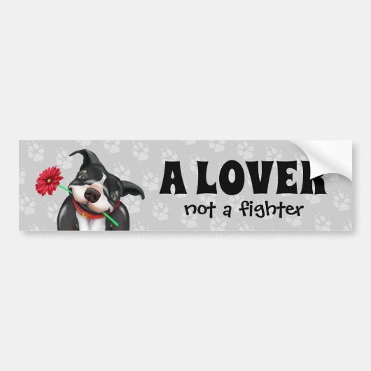 Pit Bull-Bumperstickers Bumpersticker (Voorkant)