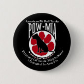 Pit Bull Button POW MIA-stijl (Voorkant)