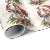 Pit Bull Christmas Wrapping Paper Cadeaupapier (Rol Hoek)