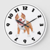 Pit Bull Clock Grote Klok (Voorkant)