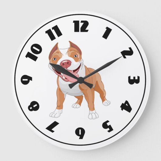 Pit Bull Clock Grote Klok (Voorkant)