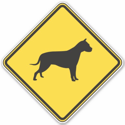Pit Bull Crossing Sticker (Voorkant)