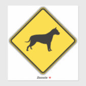 Pit Bull Crossing Sticker (Vel)