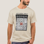 Pit Bull Cult Bingo Card T-shirt (Voorkant)