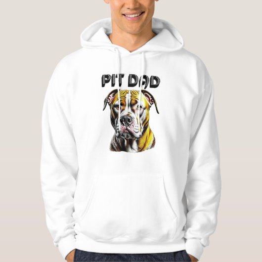 Pit Bull Dad | HONDENLIEFHEBBER Hoodie (Voorkant)