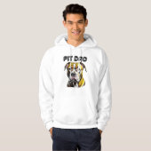 Pit Bull Dad | HONDENLIEFHEBBER Hoodie (Voorkant volledig)