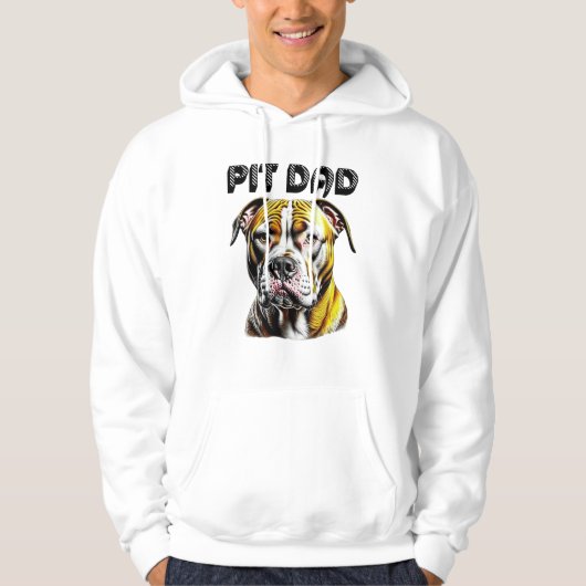 Pit Bull Dad | HONDENLIEFHEBBER Hoodie (Voorkant)