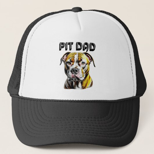 Pit Bull Dad | HONDENLIEFHEBBER Trucker Pet (Voorkant)
