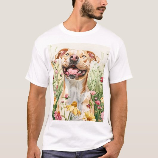 Pit Bull Dad Shirt – Watercolor (Voorkant)
