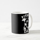 Pit Bull Dad T-Shirt (T-Shirt) Koffiemok (Voorkant rechts)
