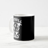 Pit Bull Dad T-Shirt (T-Shirt) Koffiemok (Voorkant links)