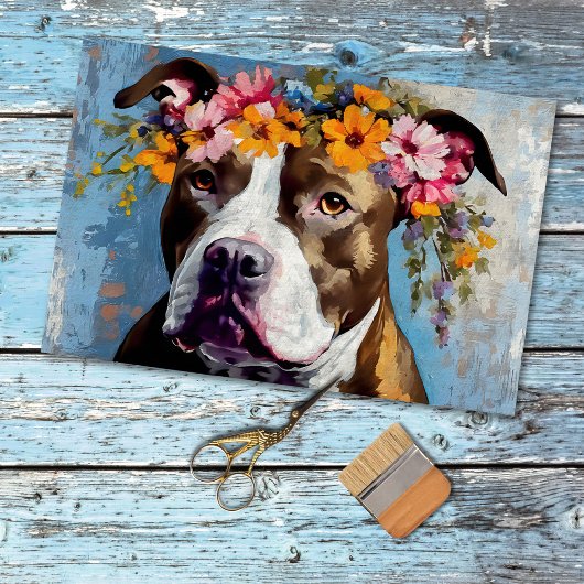 Pit Bull Decoupage tissuepapier