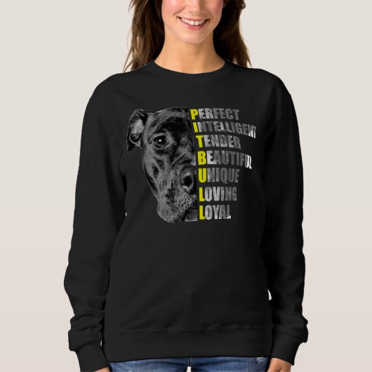 Pit Bull Dignity Perfect idee voor Pit Bull Lovers Trui (Voorkant)