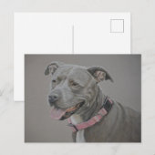 Pit Bull Dog Art Briefkaart (Voorkant / Achterkant)
