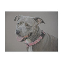 Pit Bull Dog Art Briefkaart