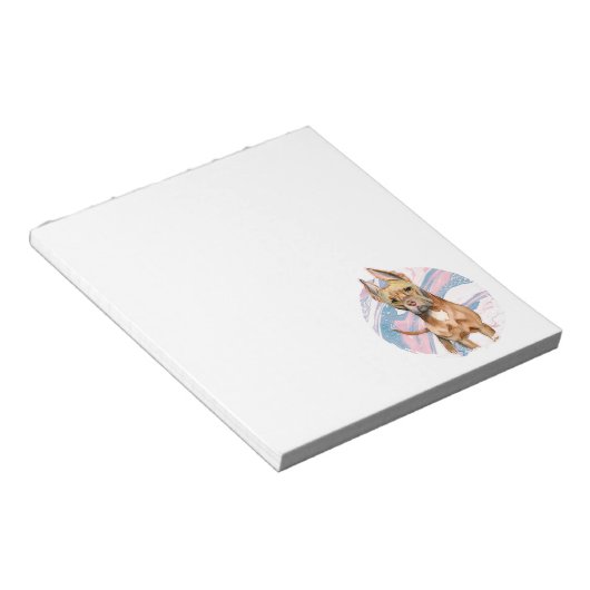 Pit Bull Dog Art | Marmer Texture Notitieblok (Schuin)