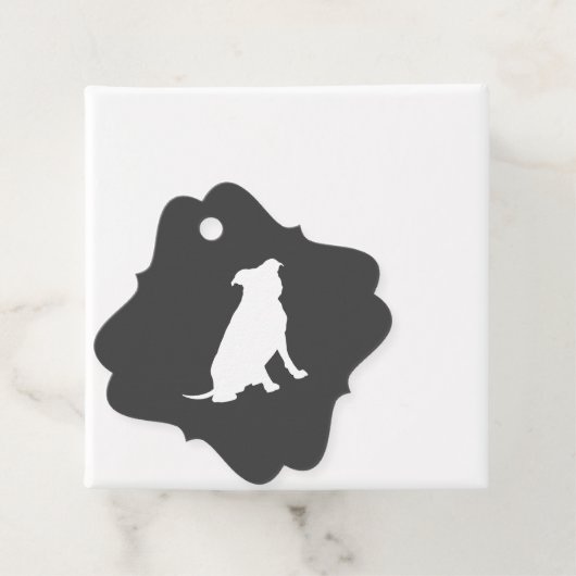 Pit Bull Dog Baby Pitbull Shower Gender Neutral Bedankjes Labels (In situ)