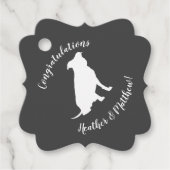 Pit Bull Dog Baby Pitbull Shower Gender Neutral Bedankjes Labels (Voorkant)