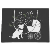 Pit Bull Dog Baby Pitbull Shower Gender Neutral Groot Cadeauzakje (Voorkant)