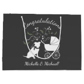 Pit Bull Dog Baby Pitbull Shower Gender Neutral Groot Cadeauzakje (Achterkant)