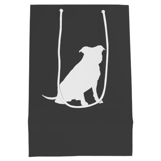 Pit Bull Dog Baby Pitbull Shower Gender Neutral Medium Cadeauzakje (Achterkant)