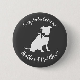 Pit Bull Dog Baby Pitbull Shower Gender Neutral Ronde Button 5,7 Cm